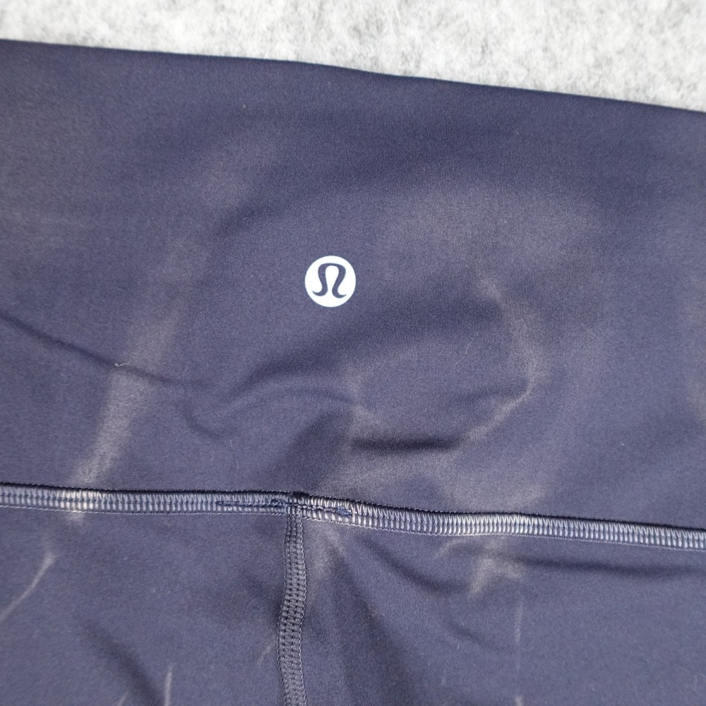 Lululemon Leggings‎ Women 8 Navy Blue Wunder Train High Rise Crop 23" Yoga Gym - Picture 10 of 11